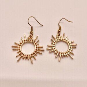 ⭐️✨ FREE Sun Sunburst Minimalist Boho Hipster Hippie Art Deco Modern Earrings